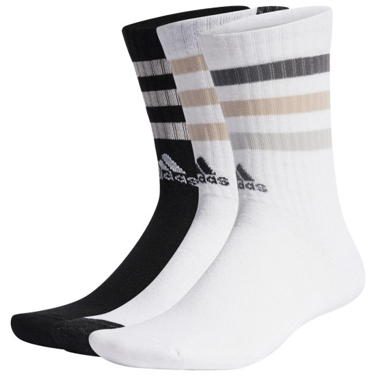 Adidas Κάλτσες Bold 3-Stripes Cushioned Crew Socks 3 pairs